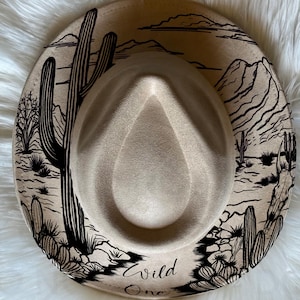 Desert Hat Burning Design: Western SVG PNG Stencil (Digital File)