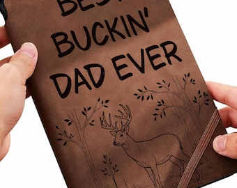 Best Buckin Dad Ever Journal/Notebook Traceable Design, Stencil, SVG, PNG, and PDF Digital Files