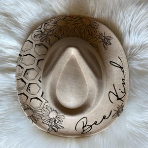 Bee Kind Hat Burning Design: Traceable Stencil (SVG, PNG, PDF Digital Files)