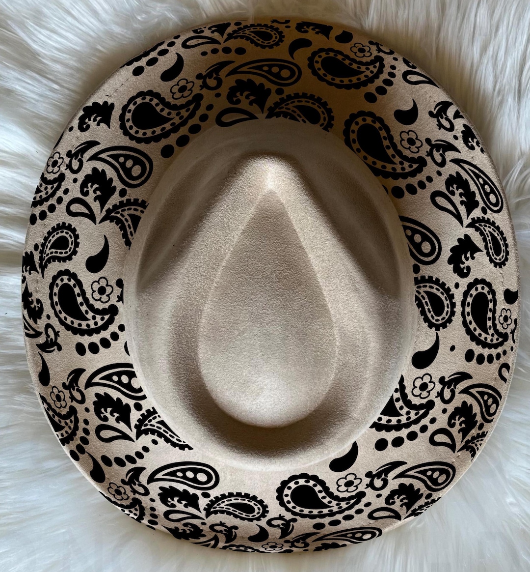 Paisley Hat Burning Design: Traceable Stencil (SVG/PNG Digital Files ...