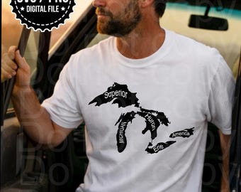 Lake America shirt design, PNG / SVG digital files