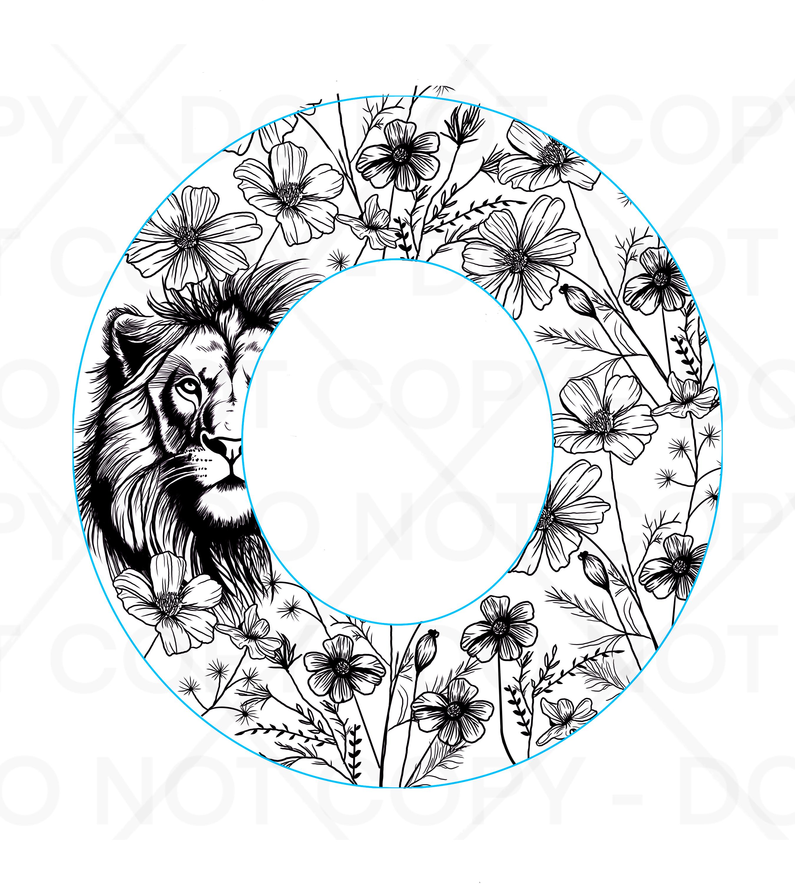 Lion Hat Burning Traceable Design, Hat Burning Tracing Stencil for Wide ...