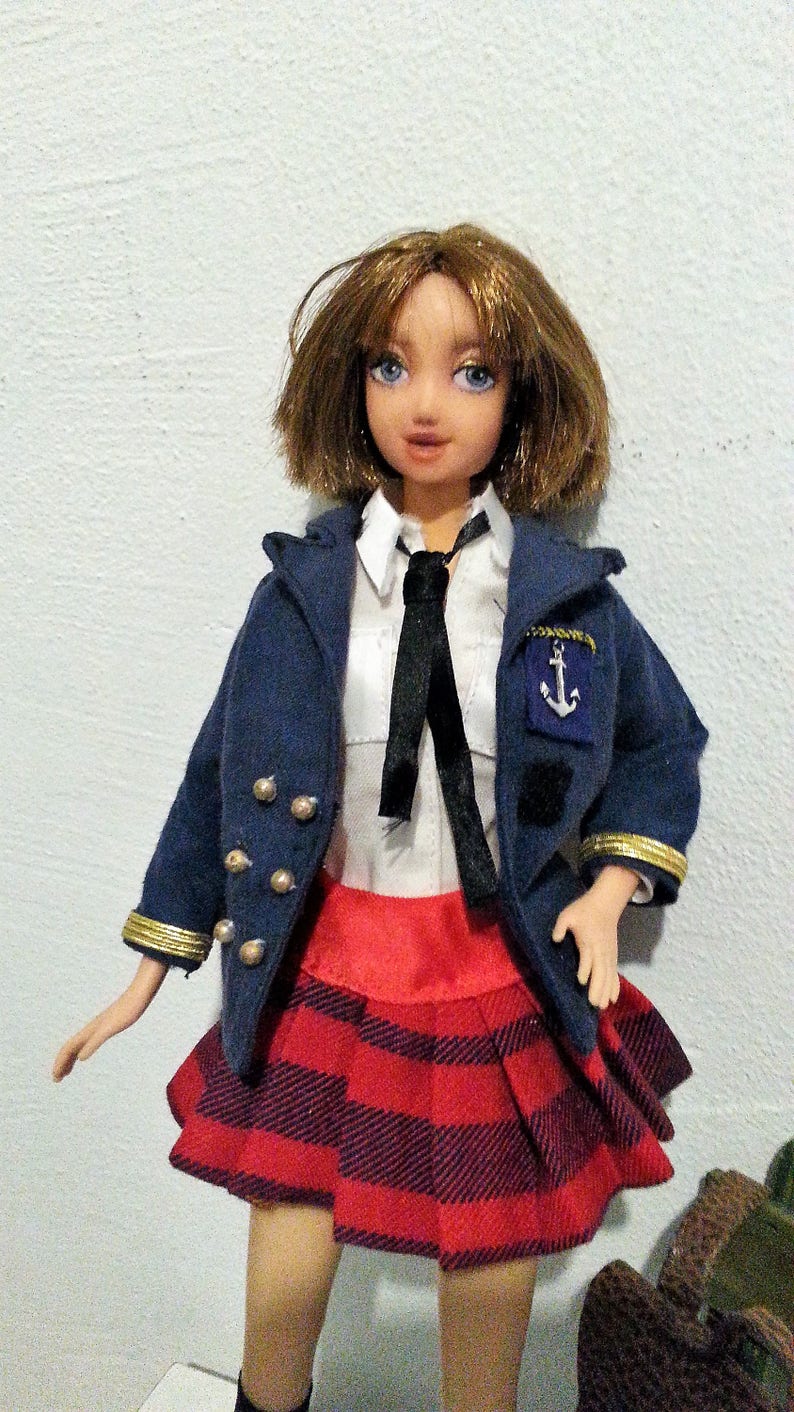 OOAK Barbie High school uniform Etsy