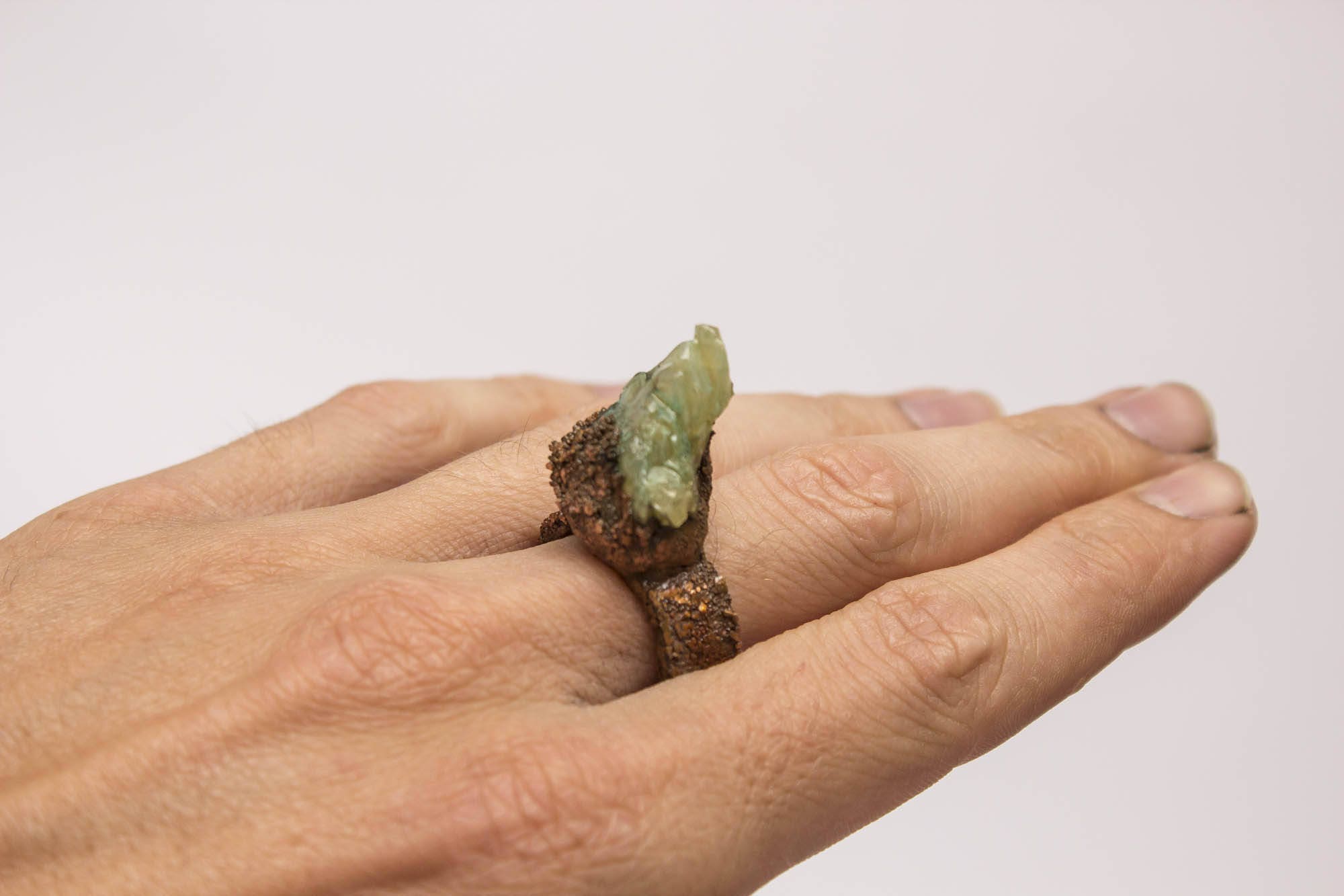 Crystal Raw Ring Rustic Calcite Healing Crystals Natural - Etsy