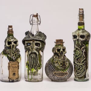 Personalisierte Lovecraftian Flasche Chtulhu, Nyrlatothep, Hastur, Yog Sothoth, Shub Niggurath, Werwolf, Dämonen & Schädel Bild 7