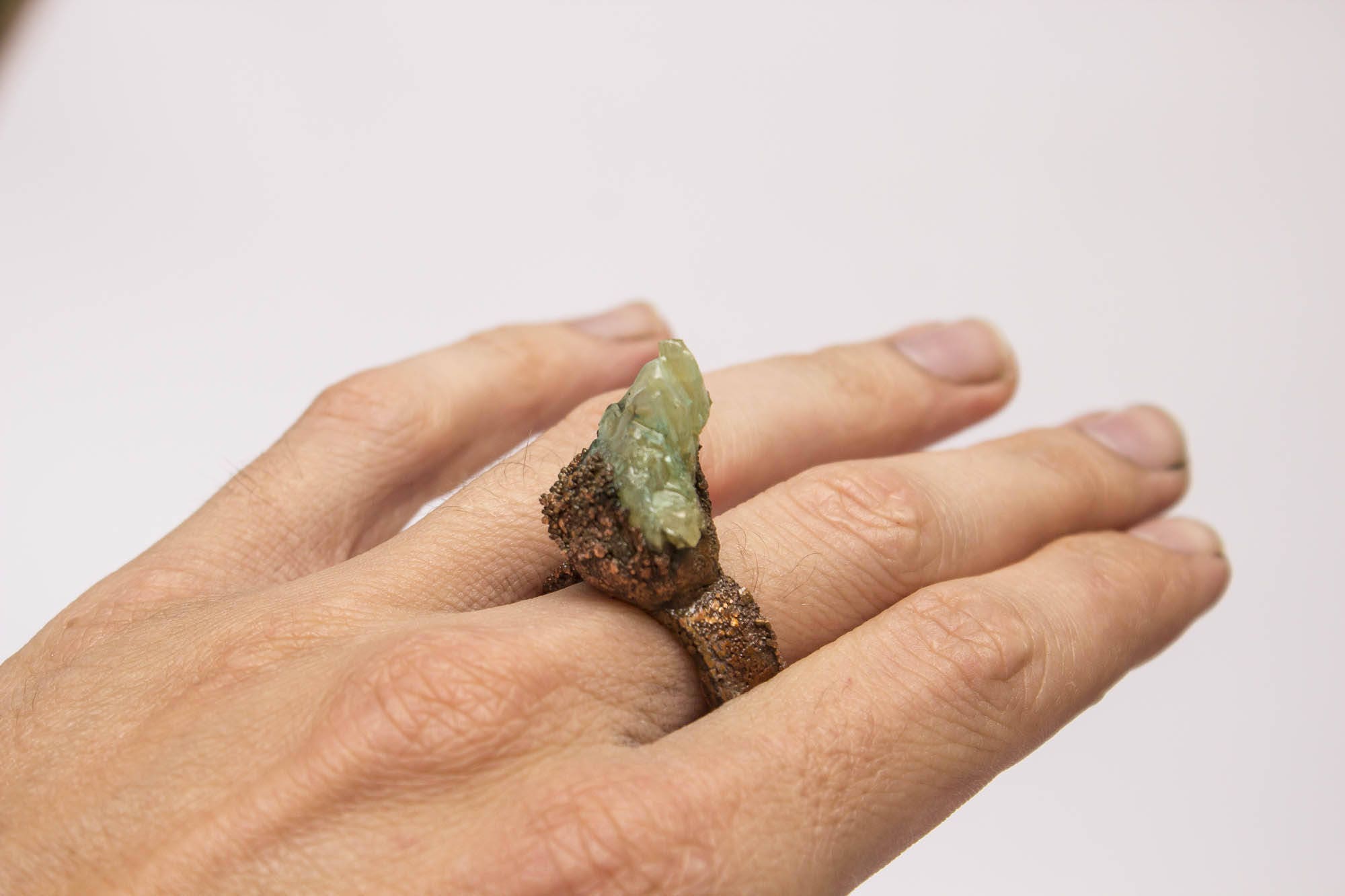 Crystal Raw Ring Rustic Calcite Healing Crystals Natural - Etsy