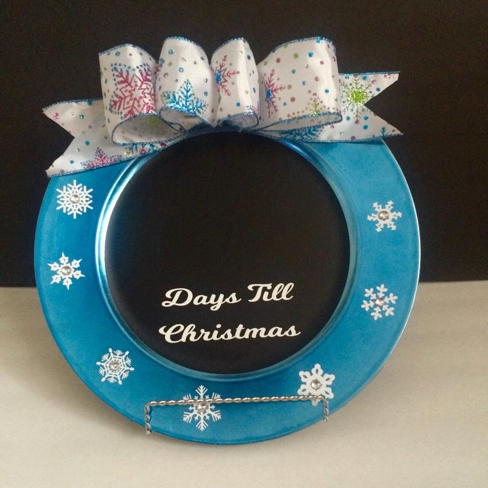 Christmas Charger Countdown Plate - Etsy