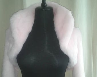Luxurious Faux Fur Bolero (short jacket) with Shawl Collar
