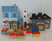 Lot Of Vintage Wood And Metal Miniature Houses Christmas Village Putz House Country 1940 39 s Toys Ornaments Decor Dollhouse Cat 39 s Meow Creche
