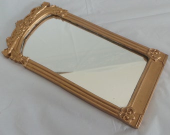 SALE Vintage Dollhouse Miniature Large Gold Frame Standing Wall Mirror Victorian Art Deco Art Nouveau