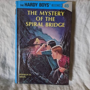 Hardy Boys Mystery #45 The Mystery Of The Spiral Bridge Mystery Glossy Blue Hardcover