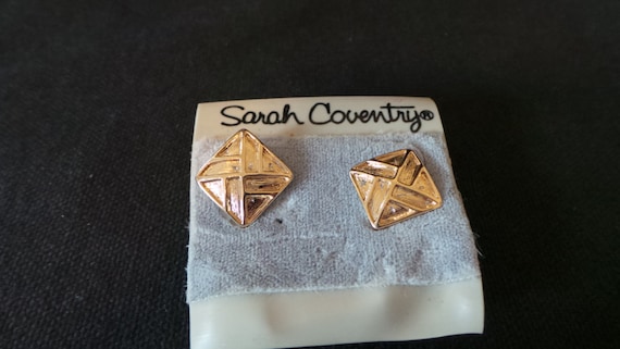 CLEARANCE Vintage Sarah Coventry Gold X Cross Dia… - image 1