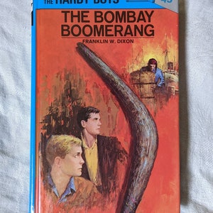 Hardy Boys Mystery #49 The Bombay Boomerang Mystery Glossy Blue Hardcover