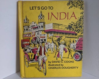 Vintage 1969 Let's Go To India Geography Social Studies History David C Cooke Homeschool