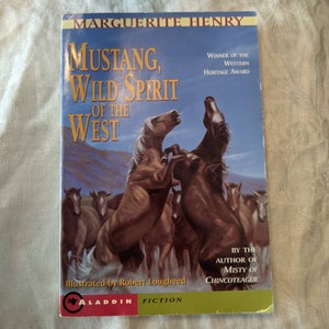 Vintage 1992 Mustang Wild Spirit Of The West Marguerite Henry Robert Lougheed Illustrated Horse Story Paperback Book
