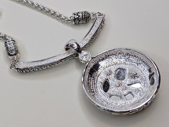Medieval silver rhinestone jewel necklace - image 7