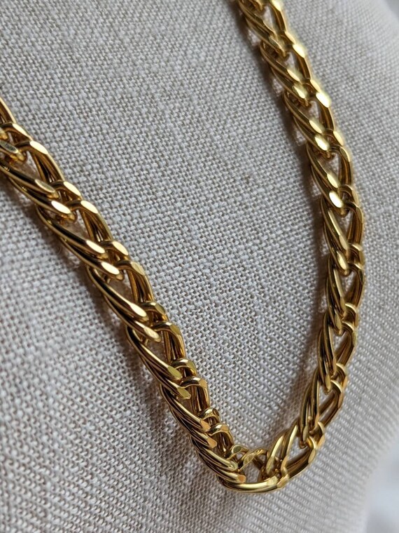Vintage KJL Kenneth Jay Lane Gold Tone Double Cur… - image 5