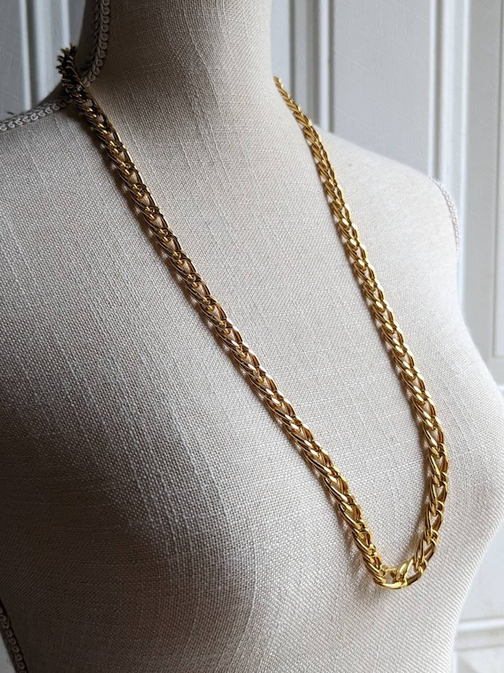 Vintage KJL Kenneth Jay Lane Gold Tone Double Cur… - image 1