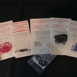 SALE Lot Of Vintage Miniature Dollhouse Sewing Doll Clothes Micro Beads Pearl Glass Steel Cut