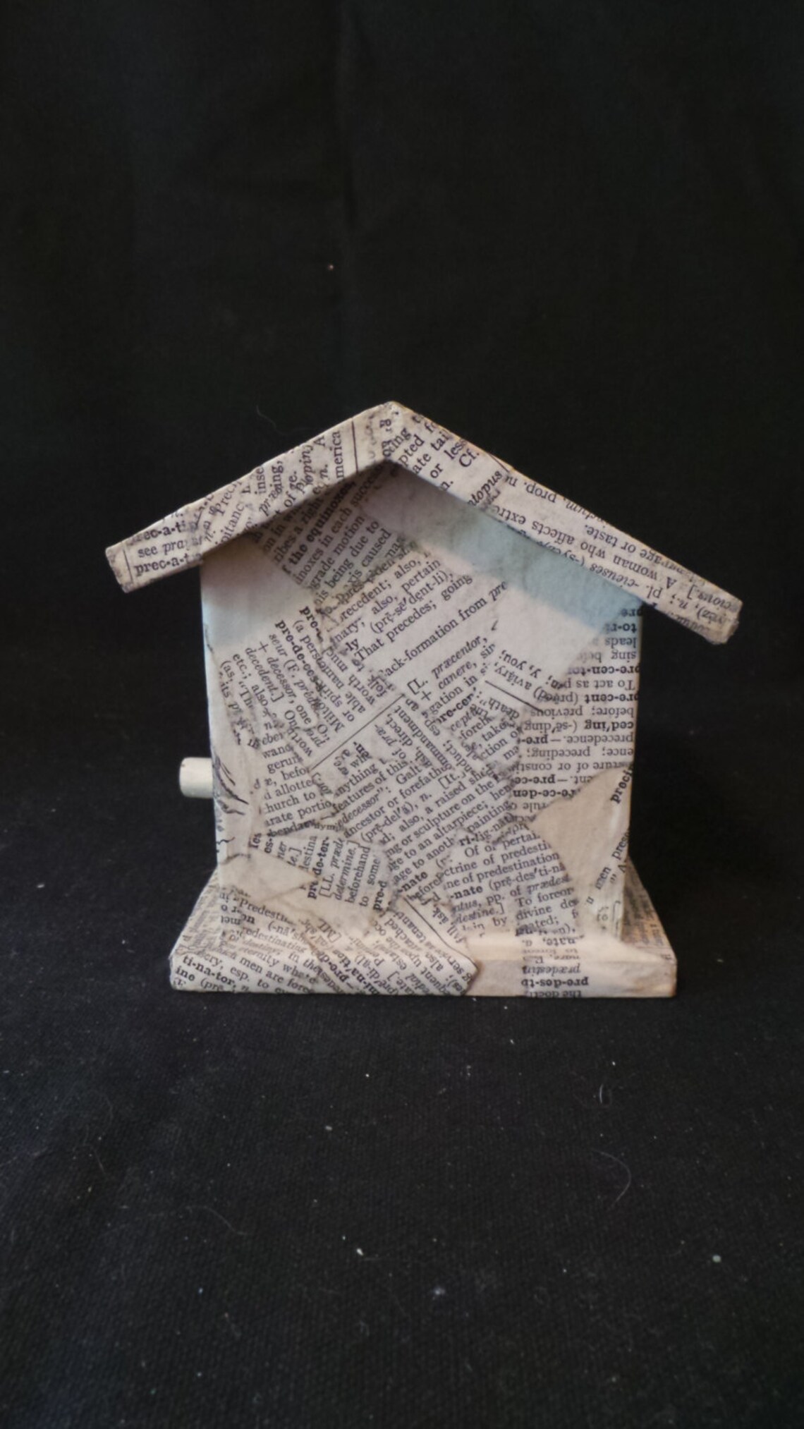 Decoupaged Dictionary Pages Hand Made Vintage Decorative Etsy