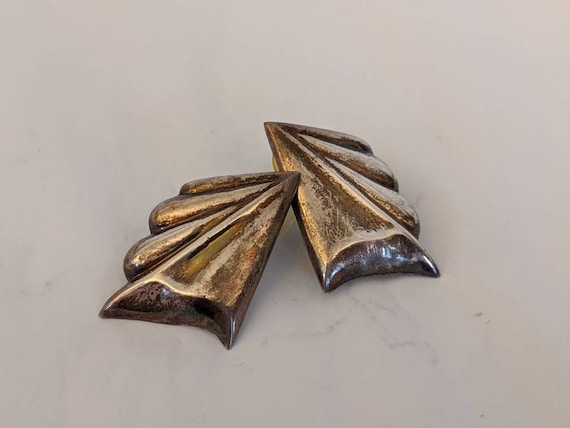 Wave Design Stud Earrings Antiqued Sterling Silver Wave Design Stud Earrings Antiqued Sterling Silver
