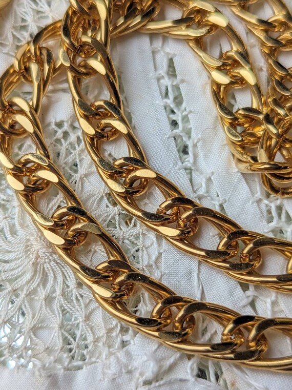 Vintage KJL Kenneth Jay Lane Gold Tone Double Cur… - image 4