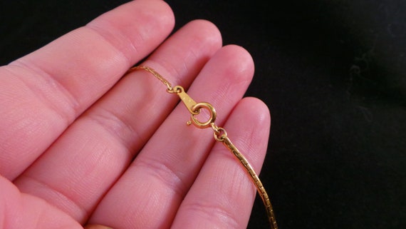 Vintage Victorian Gold Ribbon Bow Chain Choker Ne… - image 7