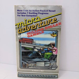 Vintage 1984 Micro Adventure #3 Million Dollar Gamble Paperback Mystery Basic Apple IBM Computer Programming