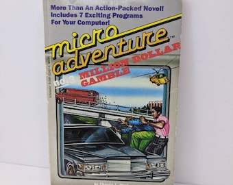 Vintage 1984 Micro Adventure #3 Million Dollar Gamble Paperback Mystery Basic Apple IBM Computer Programming