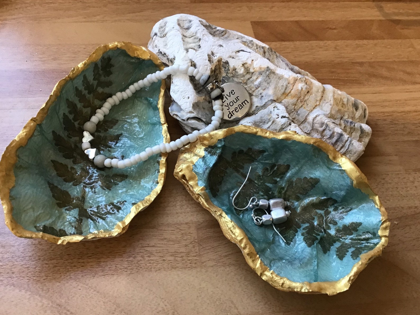 Oyster Shell Trinket Jewellery Holder x 2 Gifts for Her Etsy