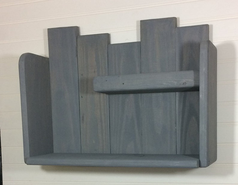 Reclaimed Wood Wall Shelf, Weathered Gray Rustic Decor - Etsy