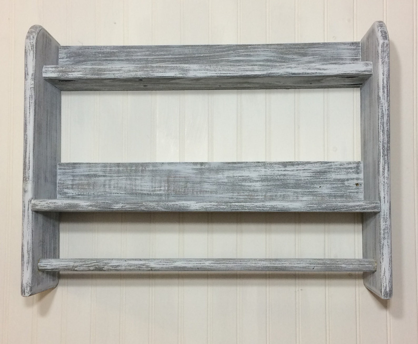 White Bathroom Shelves With Towel Bar, Farmhouse Kitchen Shelves