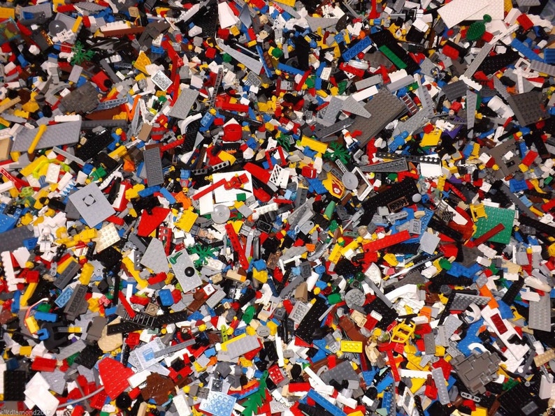 5 Pounds Estimated 2500 Lego Pieces LOT Mix Bulk Plates Tiles Bricks Slopes Baseplate Building Blocks Learning Tools Education Priority Mail image 2