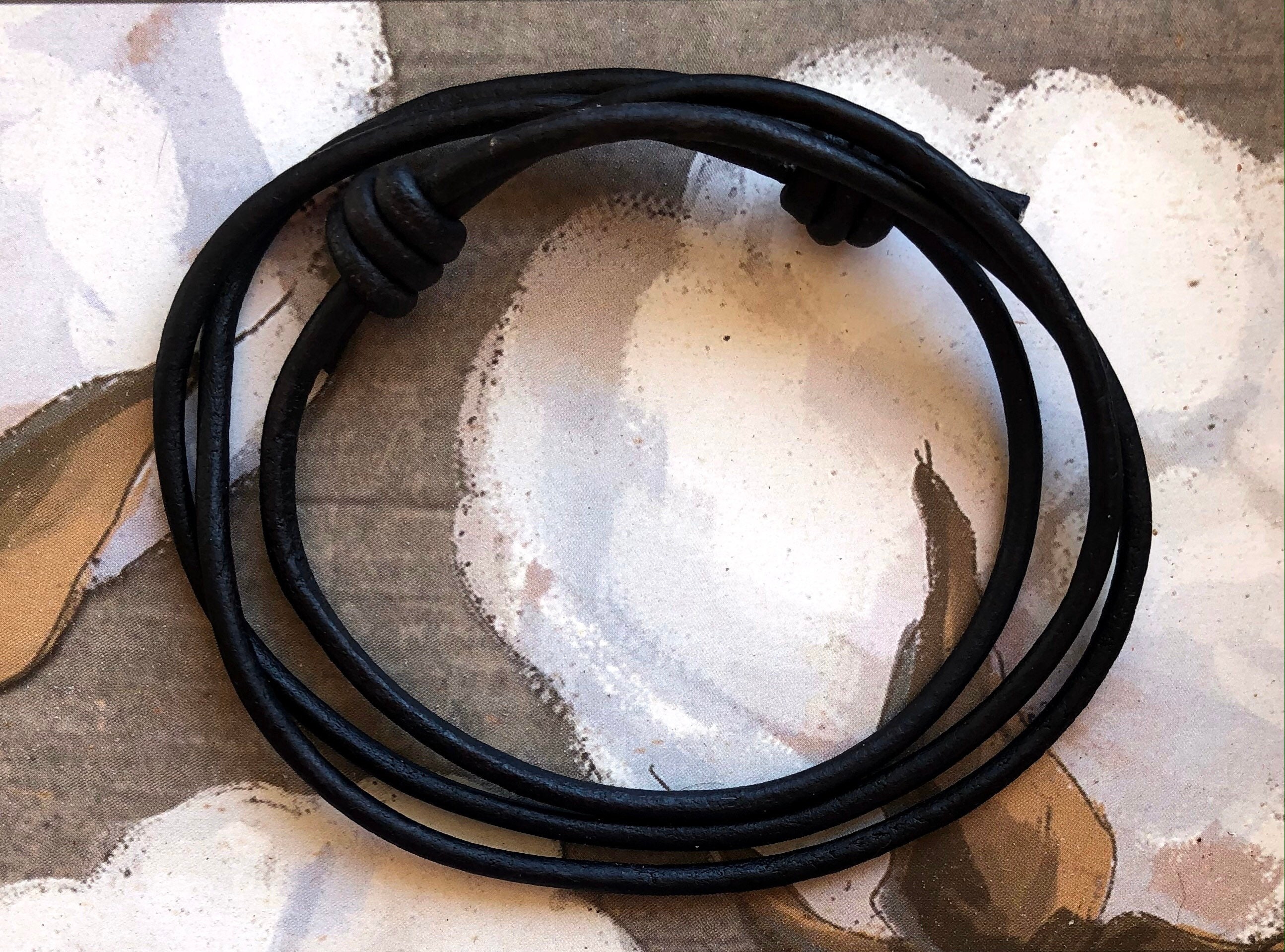 Leather Cord Necklace Sliding Knot 