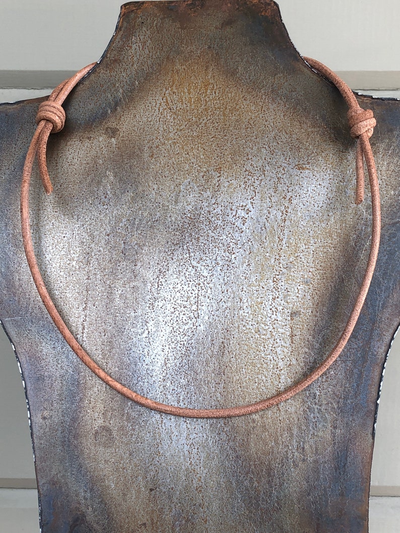 Leather Cord Necklace Sliding Knot Necklace Adjustable Leather Etsy