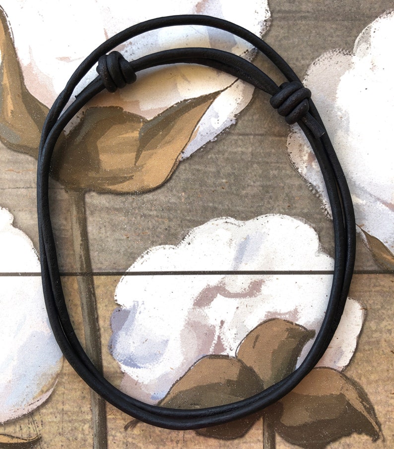 Leather Cord Necklace Sliding Knot Necklace Adjustable Leather Etsy