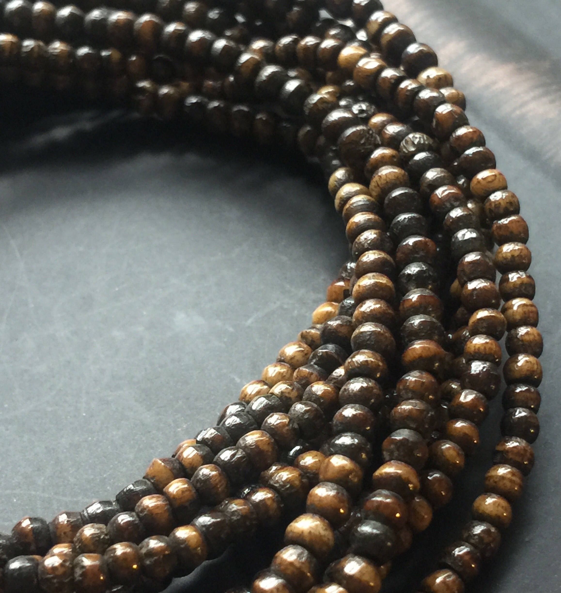 BULK LISTING Small Bone Beads 34mm Dark Brown Bone Bead Etsy