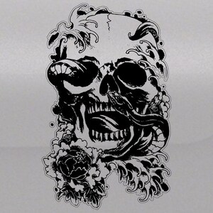 Skull Snake Waves Devil Detailed Window Bed SUV Hood Door Graphic Vinyl Decal Truck Car Van Pickup Wrap Sticker Tailgate