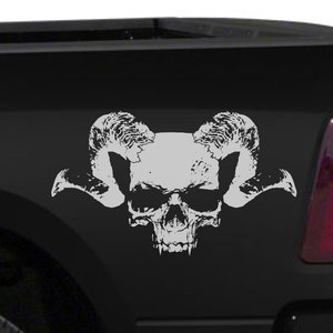 Skull Teeth Horns Drawn Window Bed SUV Hood Door Graphic Vinyl Decal Truck Car Van Pickup Wrap Sticker Tailgate
