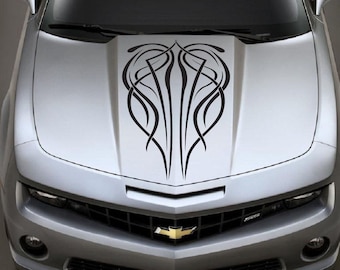 Pinstripe Classic Swirl Scoop Side Vintage Grunge Hood Door Car Bed Pickup Vehicle Truck Vinyl Graphic Decal Tailgate