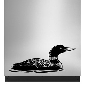Tribal Loon Black Boat Large Design Decal Sticker Dishwasher Refrigerator Washing Machine Stove Classic Kitchen Decal Dorm Fridge Retro Oven