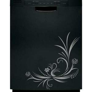 Floral Elegant Flowers Vine Design Decal Sticker Dishwasher Refrigerator Washing Machine Stove Classic Kitchen Decal Dorm Fridge Retro Oven