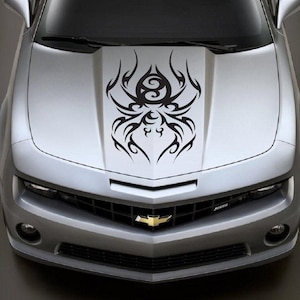 Spider Tribal Scoop Side Vintage Grunge Design Kapuze Tür Auto Pickup Fahrzeug LKW Vinyl Grafik Aufkleber Tailgate