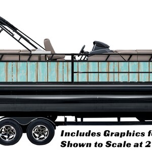 ティール 素朴な木製板グラフィックラップデカールビニール釣りバスポンツーンボートラップキットデカールキャストさまざまなサイズDIYラッピング