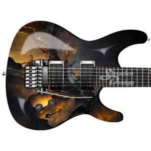 Golden Cloud Dust Marble Black Dark Gitarre Bass Metall Vinyl Wrap Skin Aufkleber Laminat Air Release Bubble Free Grafik Peel & Stick Multi Size