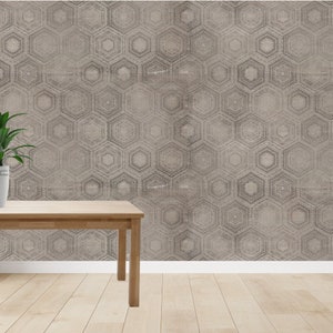 Beige Tile Pattern Seamless Peel and Stick Decorative Wallpaper Removable Home Office Shop Interior Room Wall Decor Art Matte or Canvas USA