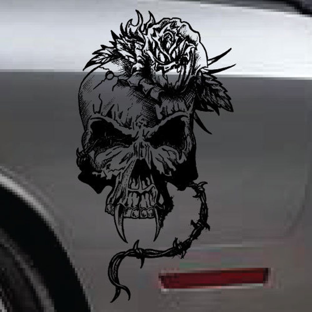 Autocollant Vinyle Barbelé Réfléchissant Pour Voiture - Camouflage Capot