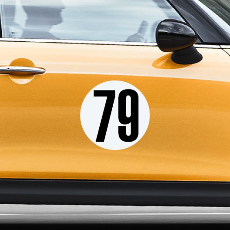 1 Race Rally Number Circle Racing Door Etsy