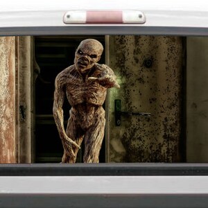 Zombie Reaching Glass Rear Window Decal Graphic Truck Perf Vinyl Perforated