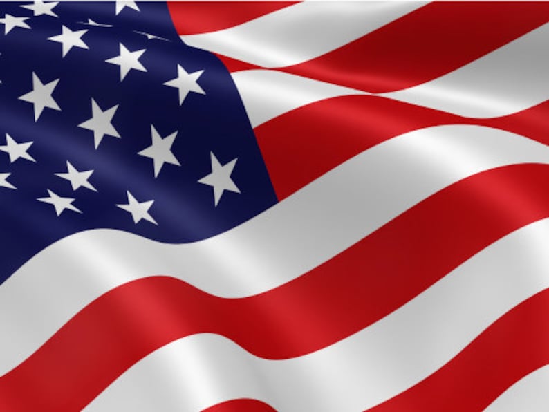 American Flag Waving Soft Look American Flag Poster Print image 0